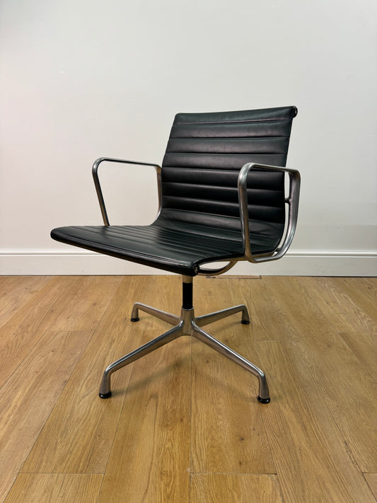 Leather Aluminium group chair  by Charles Eames for Vitra