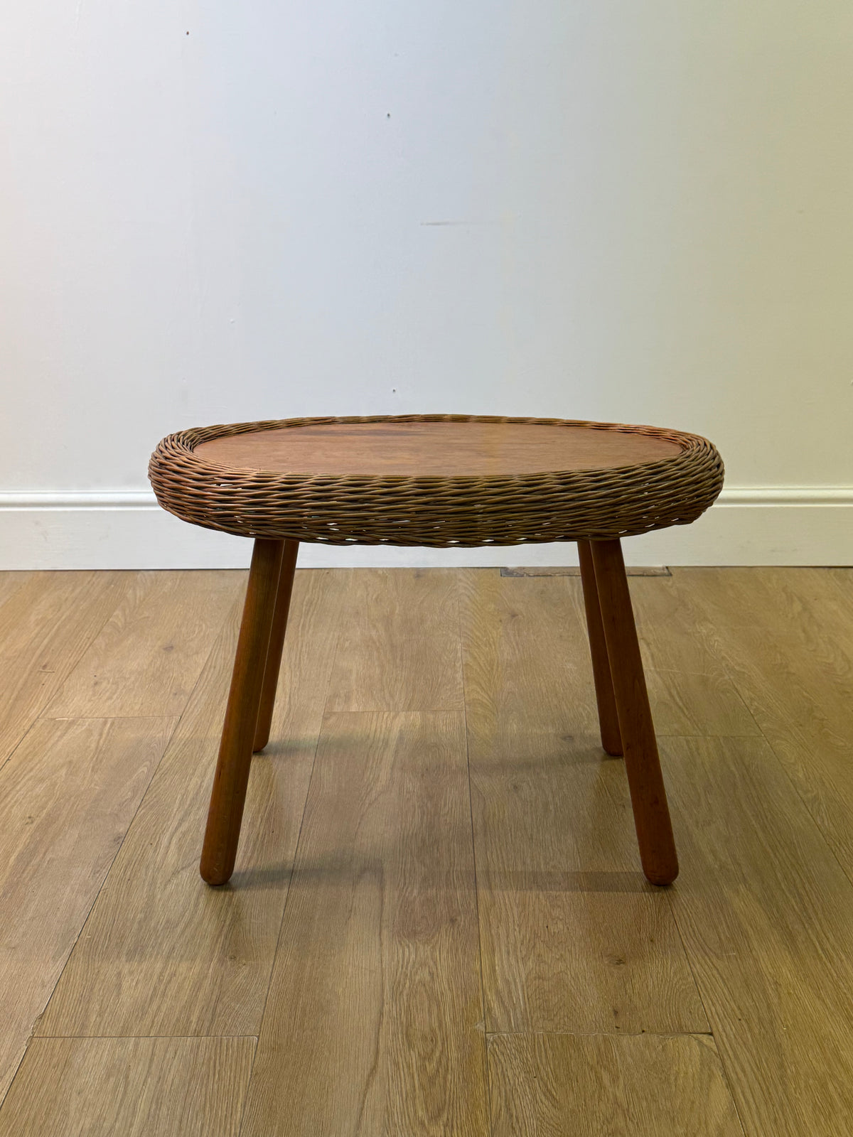 1960s wicker occasional table