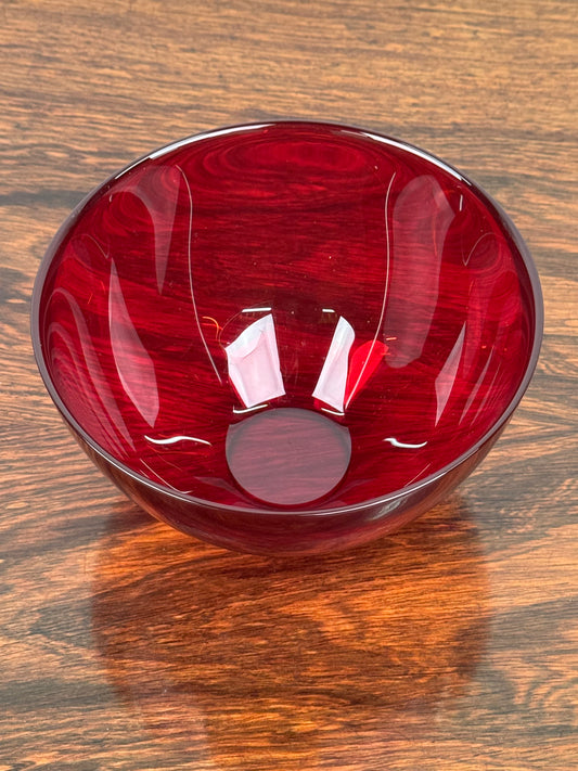 Red Fuga bowl by Sven Palmqvist for Orrefors