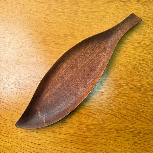 1960s fish shaped teak dish