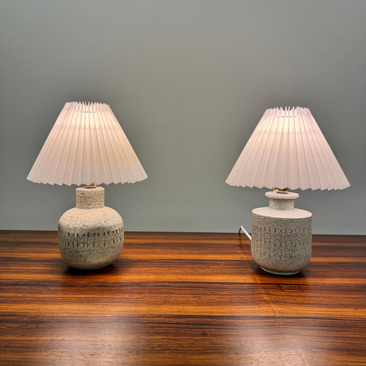 1960s Bitossi pottery Dente lamp bases