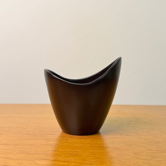 Black Freeform vase by Poole