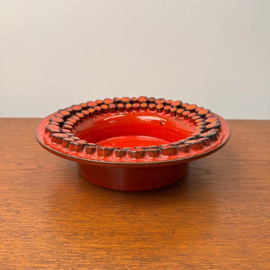 Red West German ceramano ceralux bowl