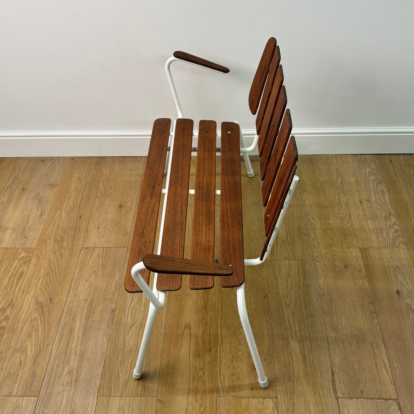 1960s Swedish teak slatted bench