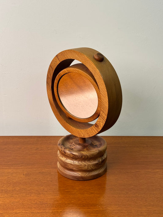 1980s handmade table top mirror