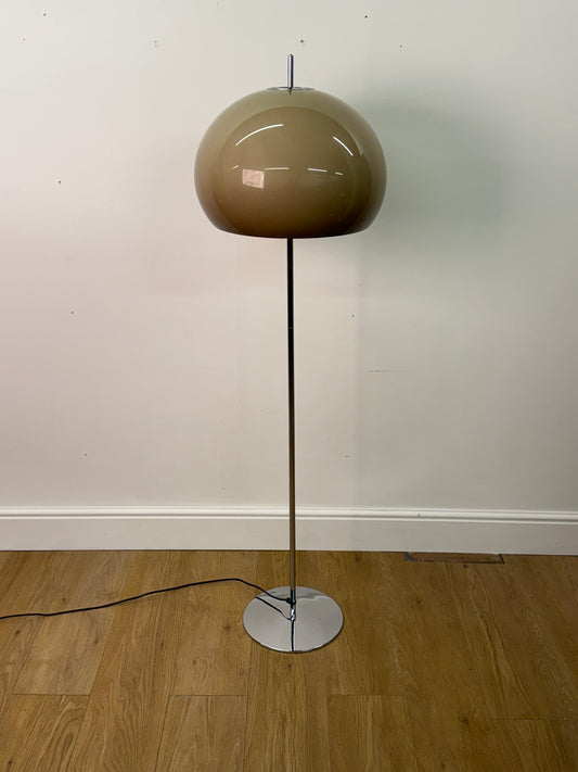 1970s chrome Guzzini style mushroom floor lamp