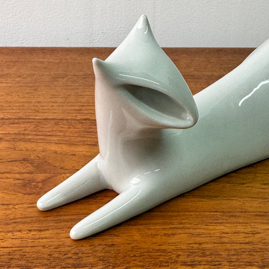 Midcentury Royal Dux stylised ceramic cat
