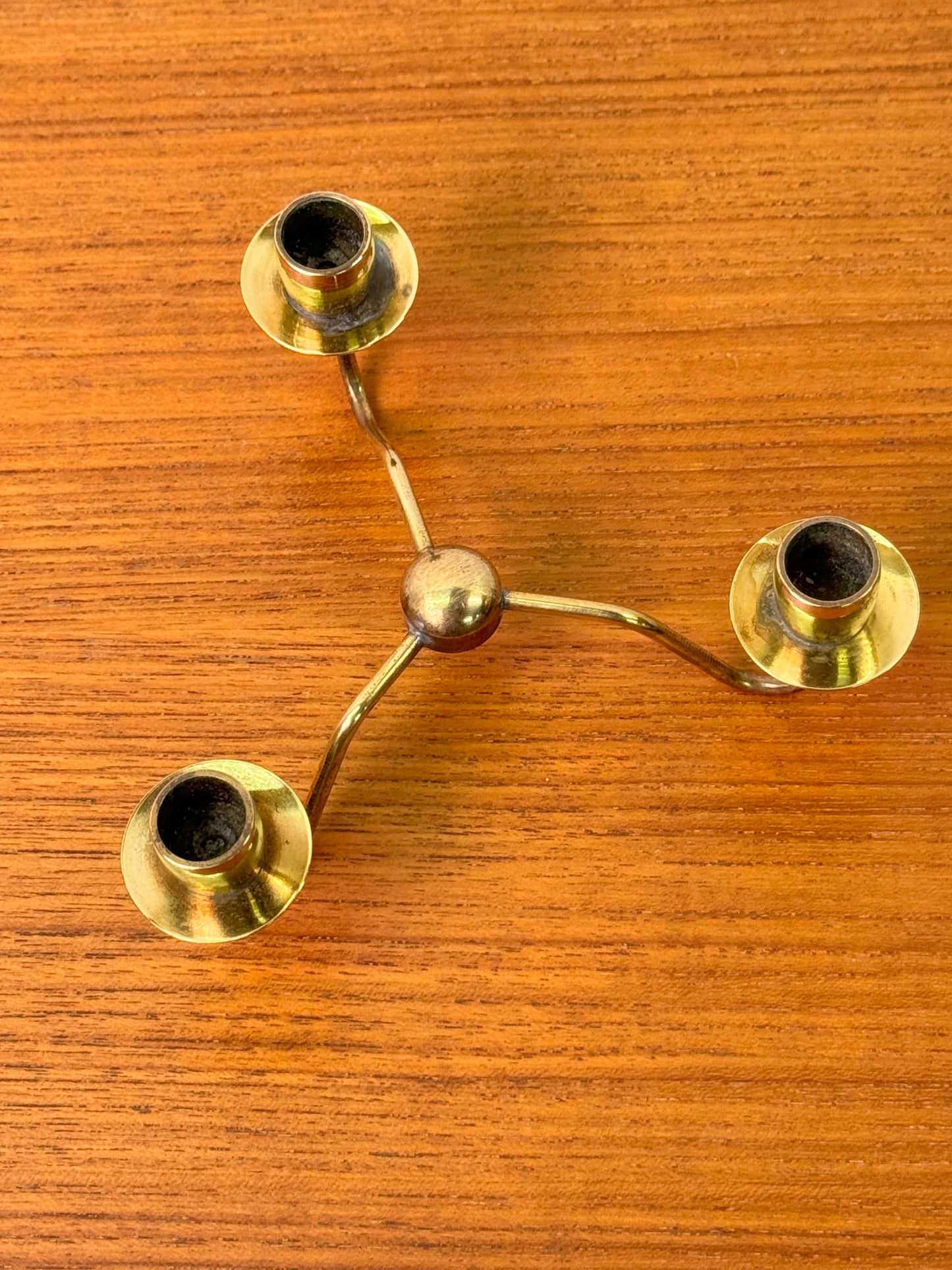 1960s brass candle holder