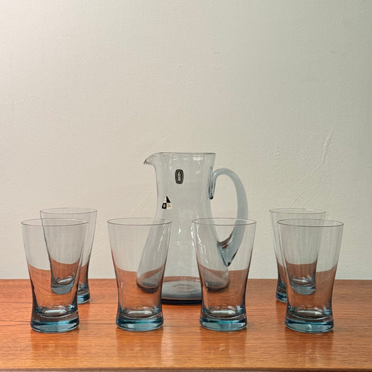 1960s water jug set by Whitefriars