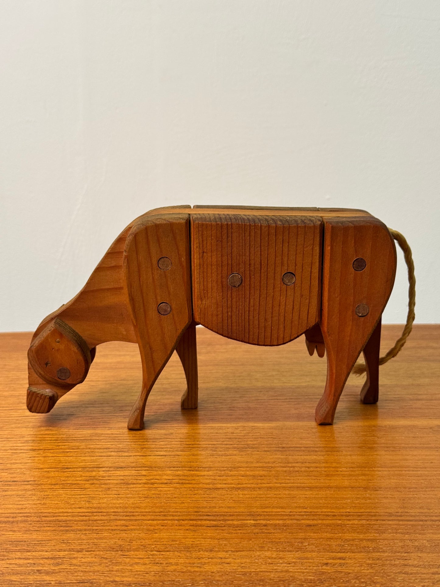 1970s wooden cow