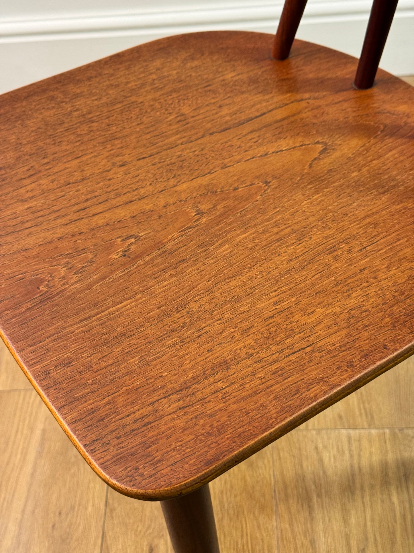 Teak stick back chair by Frem Rojle