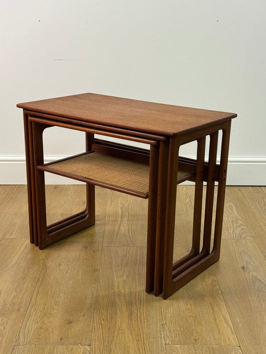 Danish teak nest of tables by Silkeborg