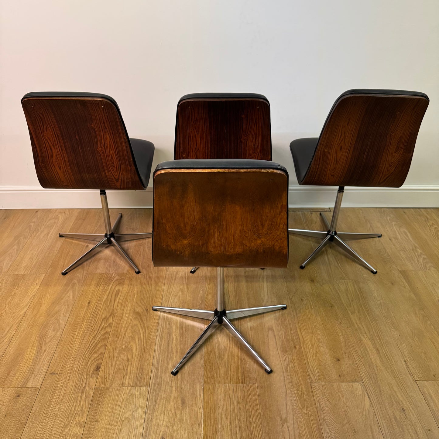 1960s Rosewood swivel chairs by Robert Heritage