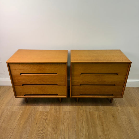 Stag C range oak 3 drawer chests