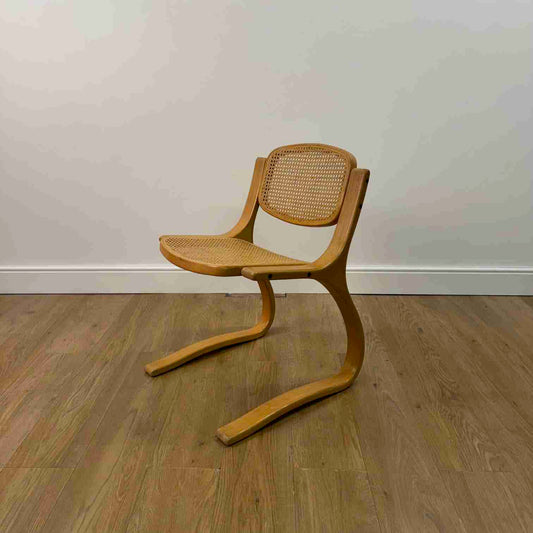 1980s bentwood cantilevered chair