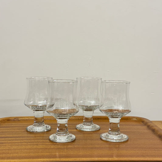 1970s chunky wine glasses by Dema