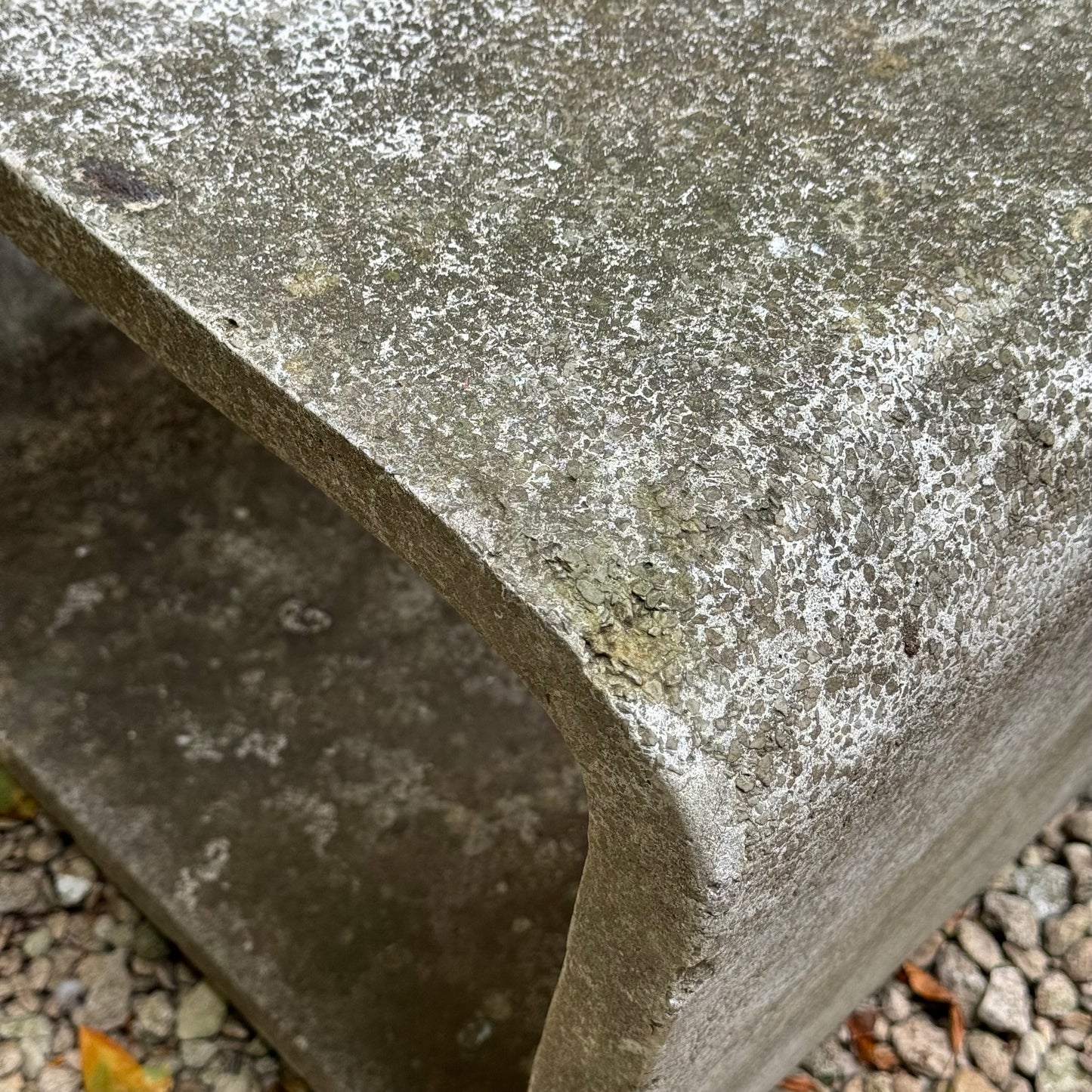 Brutalist concrete loop chairs and table 1970s