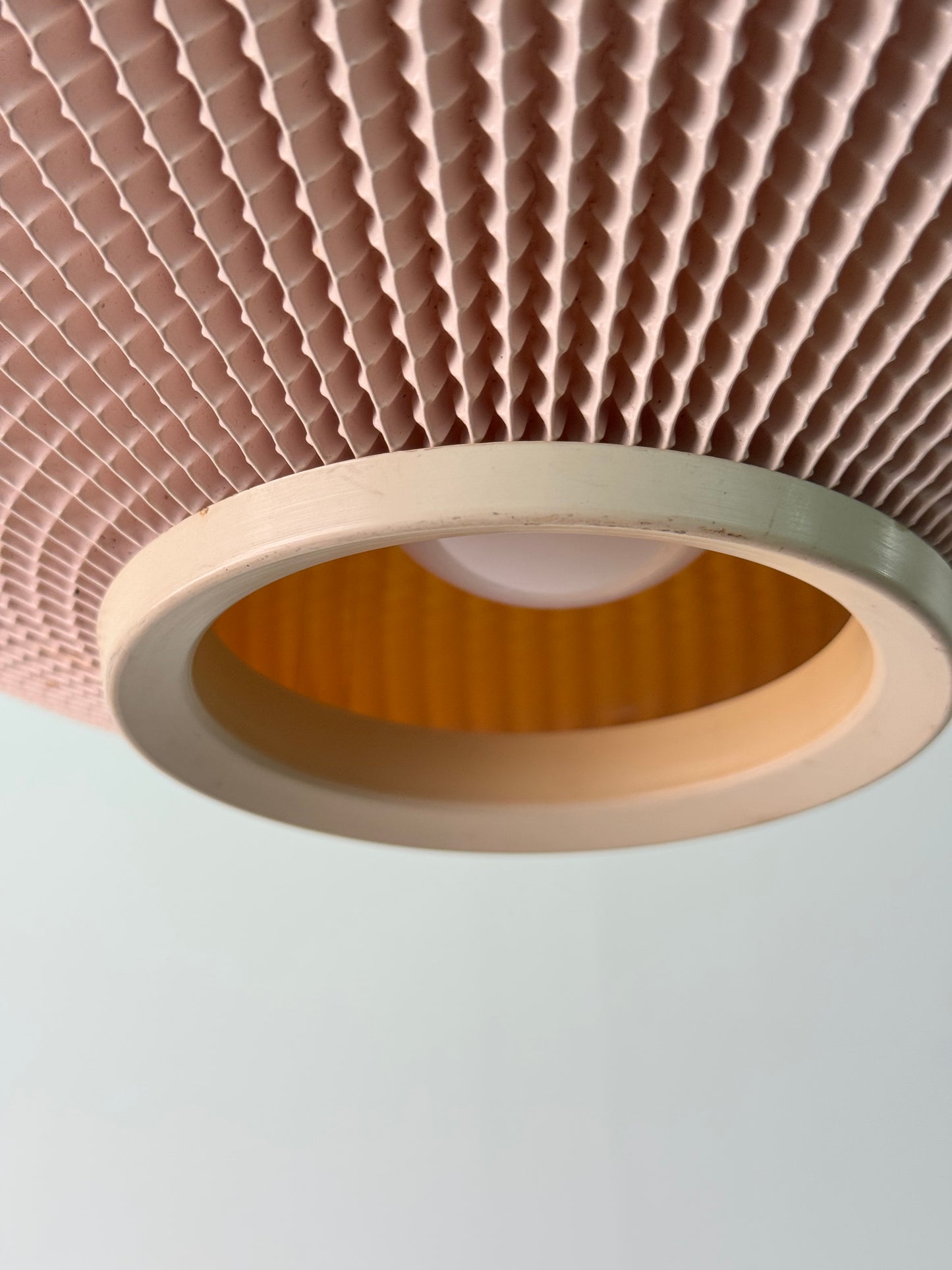 Pleated pendant light shade by Lars Schiøler Denmark