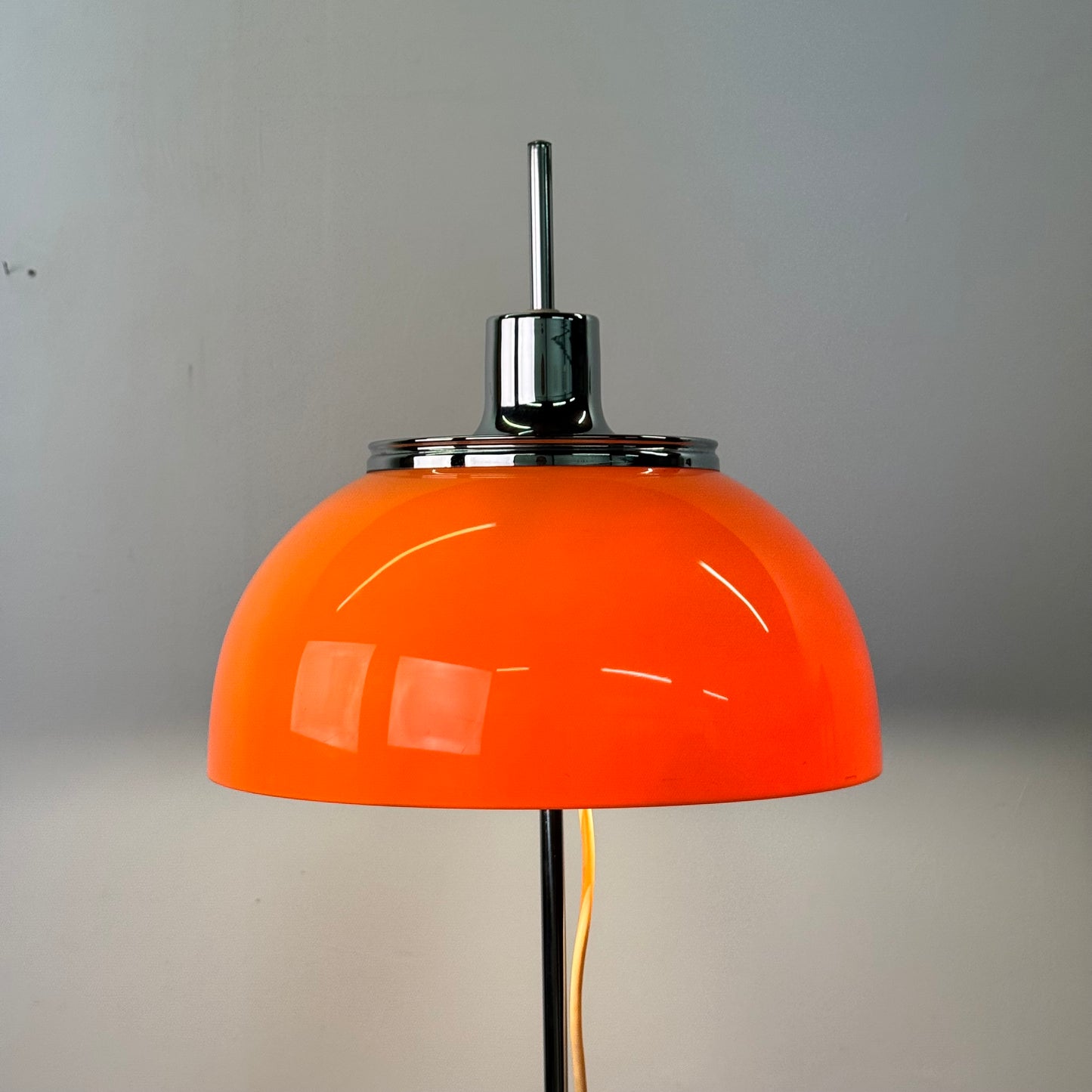 Orange 1970s floor lamp by Guzzini Italy