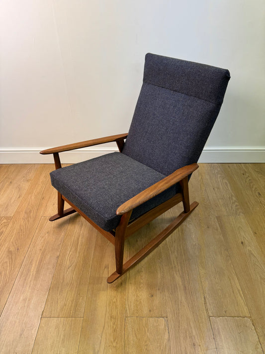 1960s teak rocking chair by Furniture productions