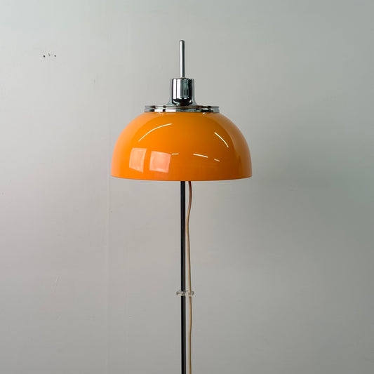Orange 1970s floor lamp by Guzzini Italy
