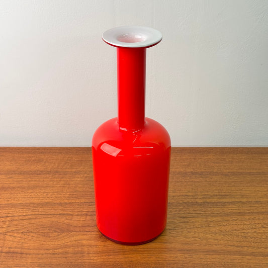 Holmegaard Gul vase bottle by Otto Brauer 1960s