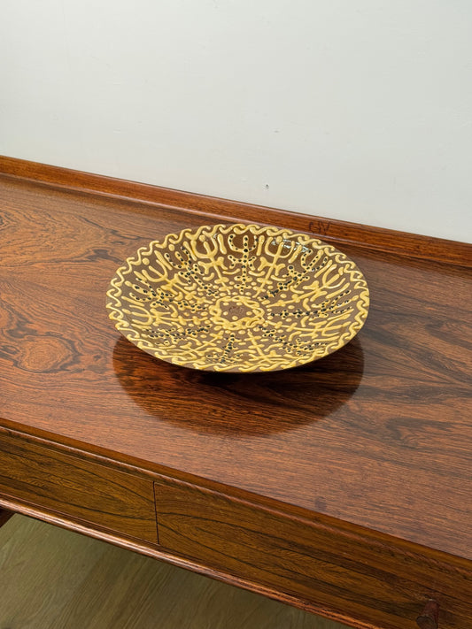 Vintage decorative slipware bowl