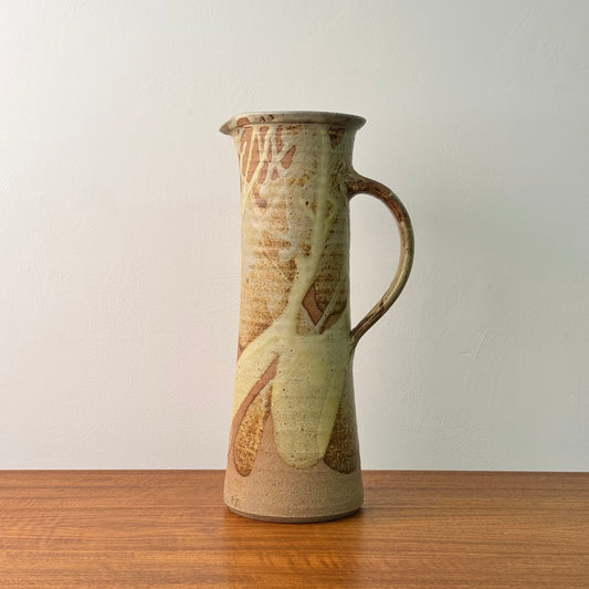 Tall studio pottery jug by Bryan Newman