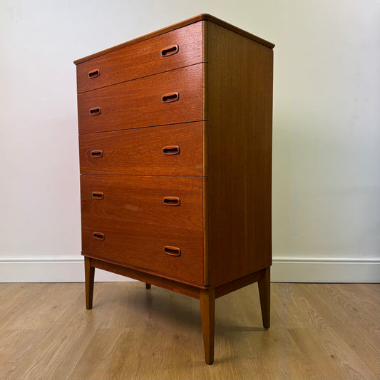 Tall teak chest of drawers by Austin Suite