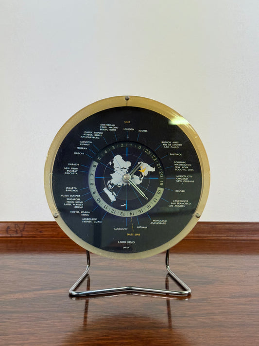 1970s Lord King world clock made in Japan