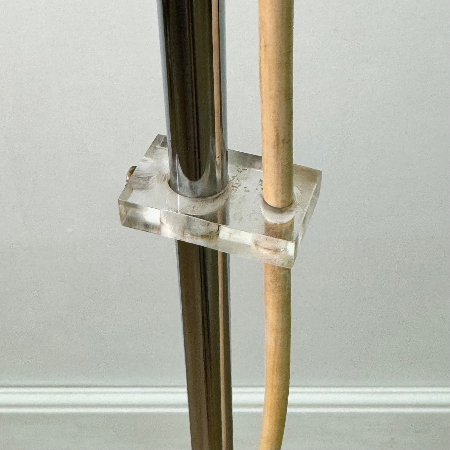 Orange 1970s floor lamp by Guzzini Italy