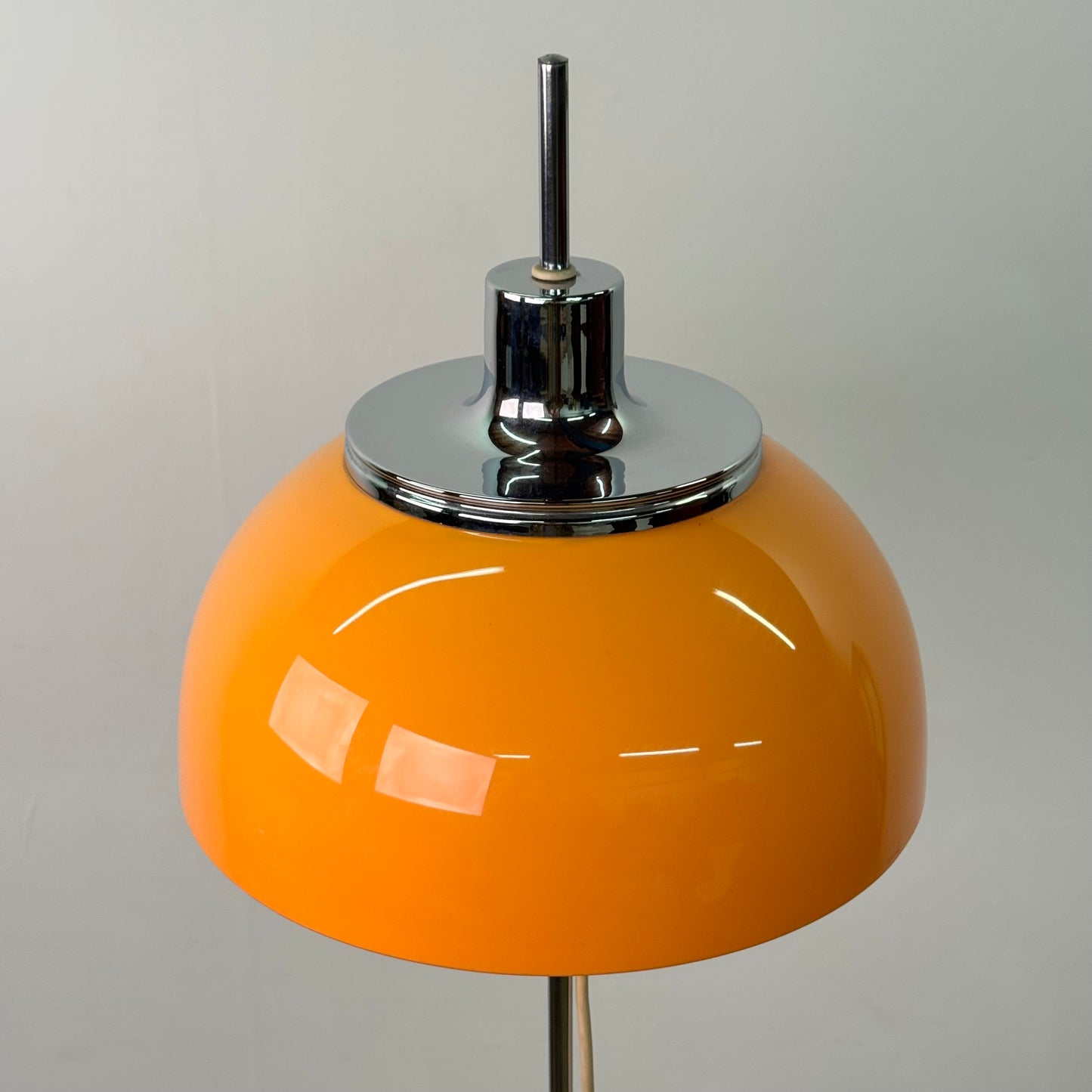 Orange 1970s floor lamp by Guzzini Italy
