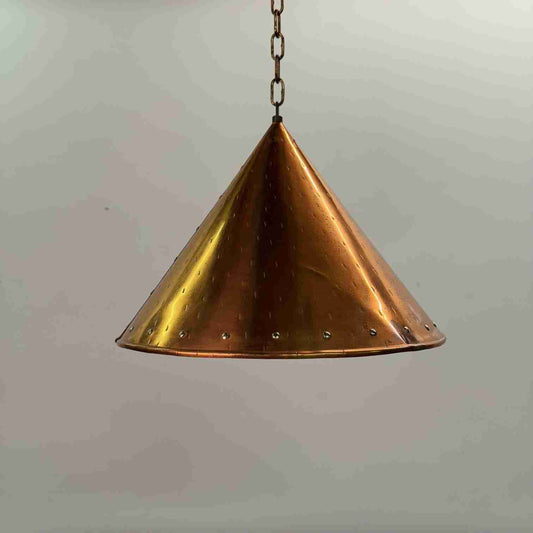 60s copper cone pendent light made in Denmark
