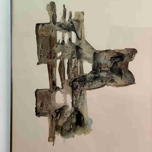 Abstract Oil watercolour by Bryan Kneale 1973