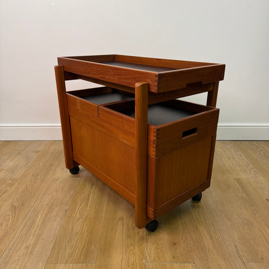 Danish teak drinks trolley