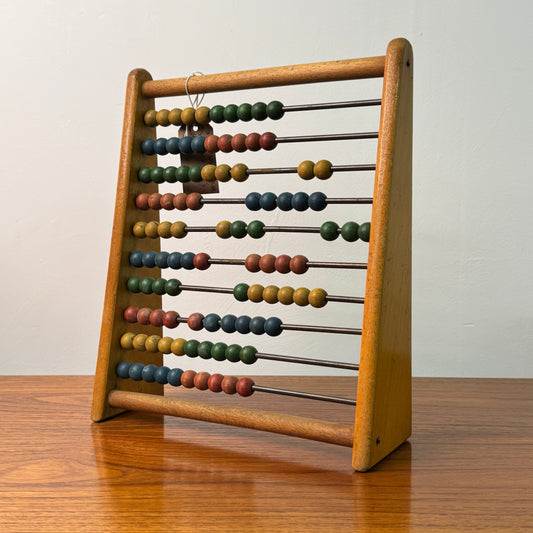 1950s vintage wooden abacus