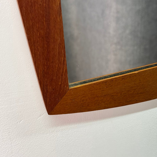 1960s danish teak wall hanging mirror