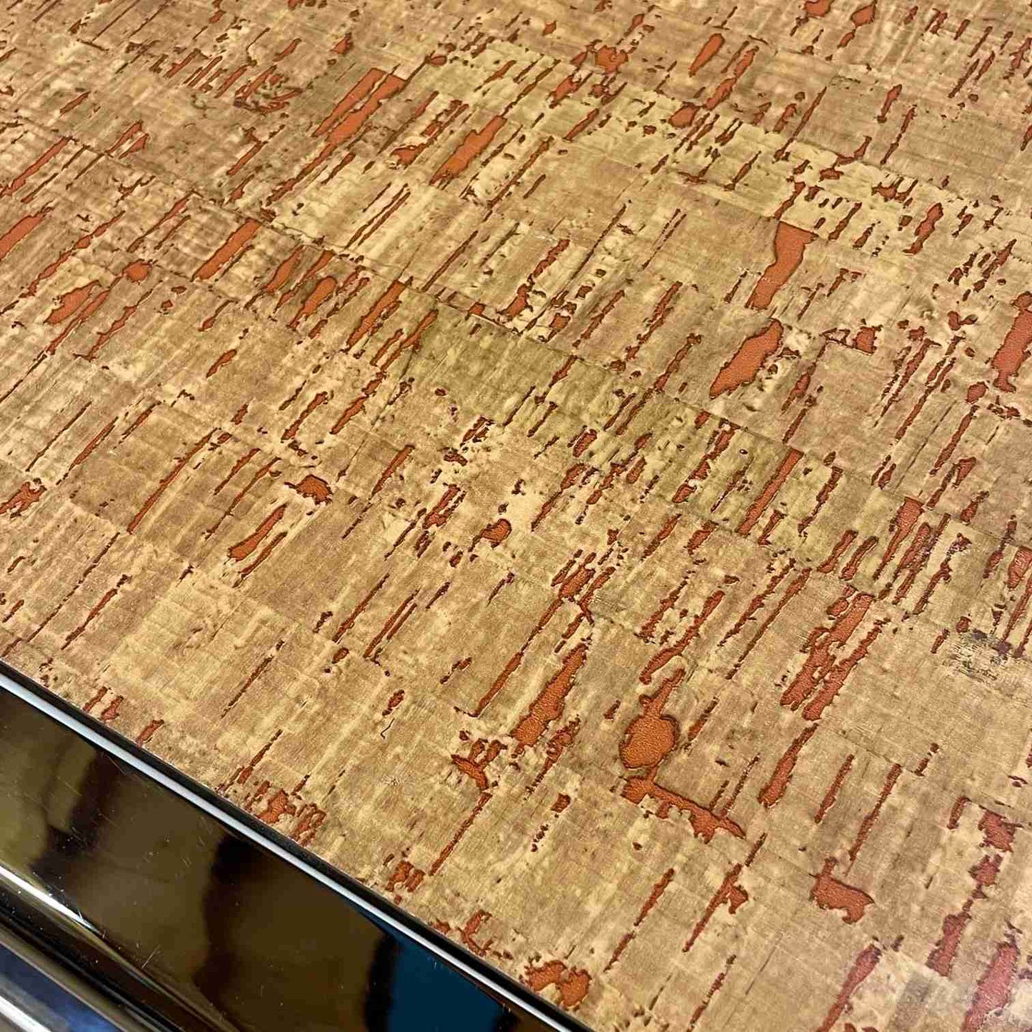 1970s Chrome trolley table with laminate top