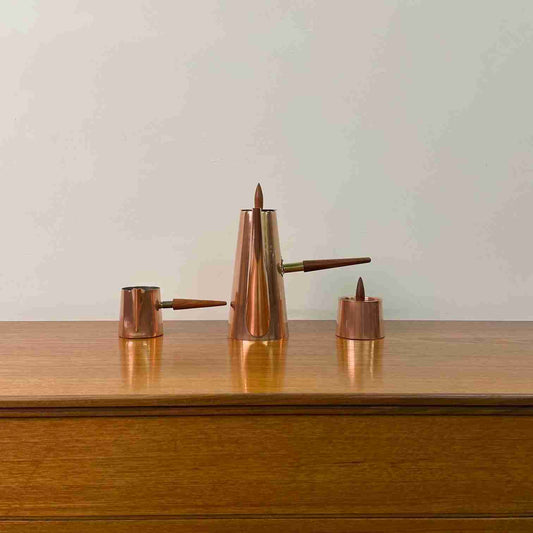 1960s copper coffee set by ARGV Portugal