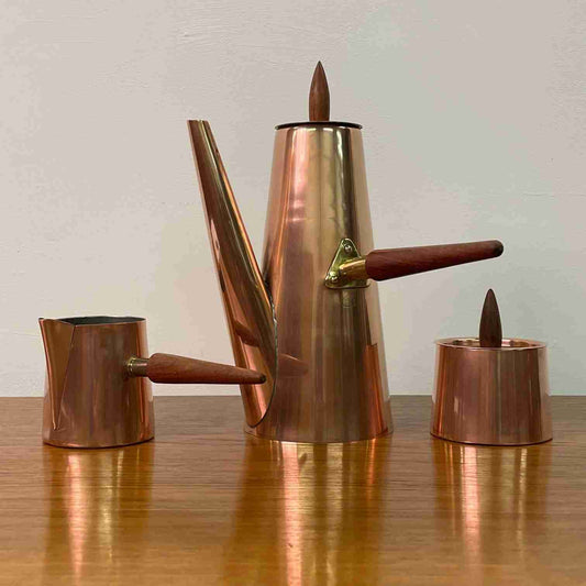 1960s copper coffee set by ARGV Portugal