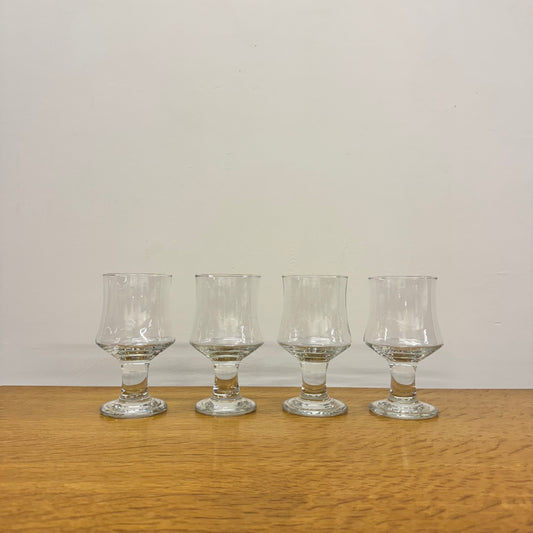 1970s chunky wine glasses by Dema