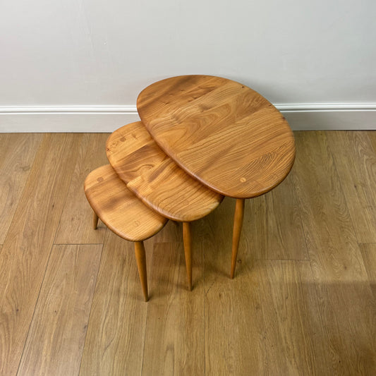 1960s Ercol Pebble nest of tables