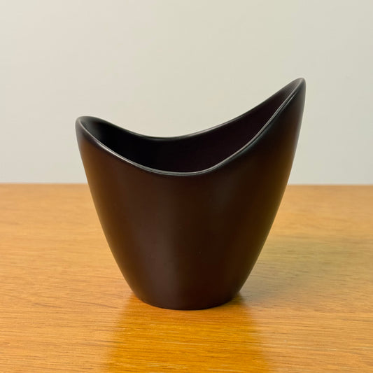 Black Freeform vase by Poole