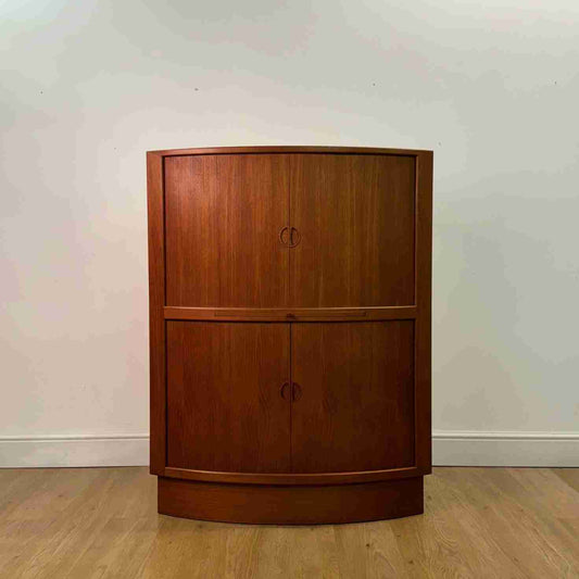 1960s Danish teak corner cocktail cabinet