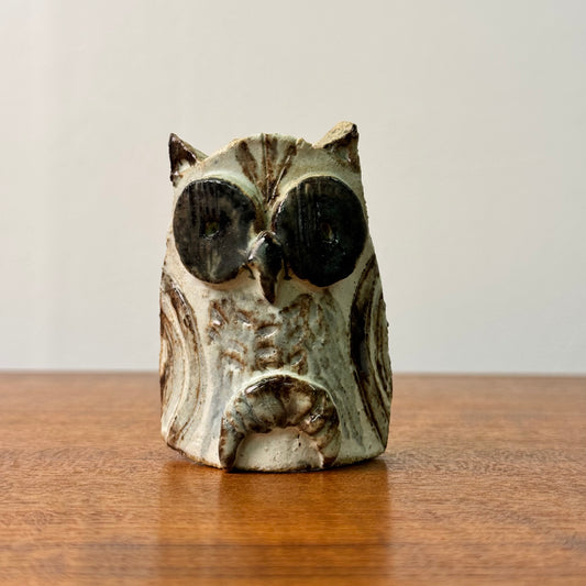 1970s ceramic abstract owl