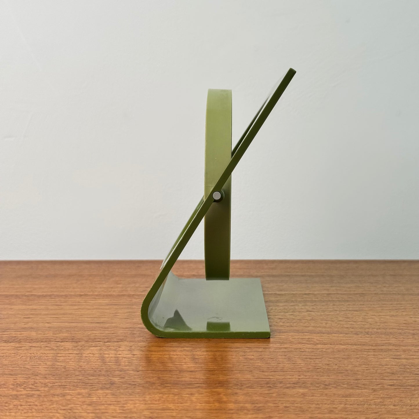 1970s green plastic table mirror