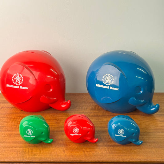 1970s Midland bank elephant family