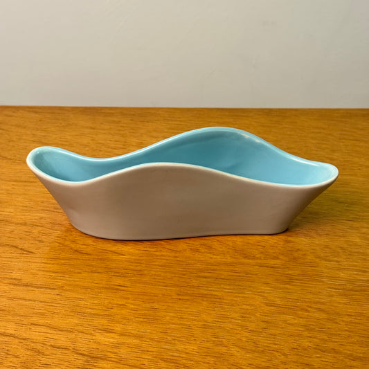 Twintone freeform wave vase by Poole