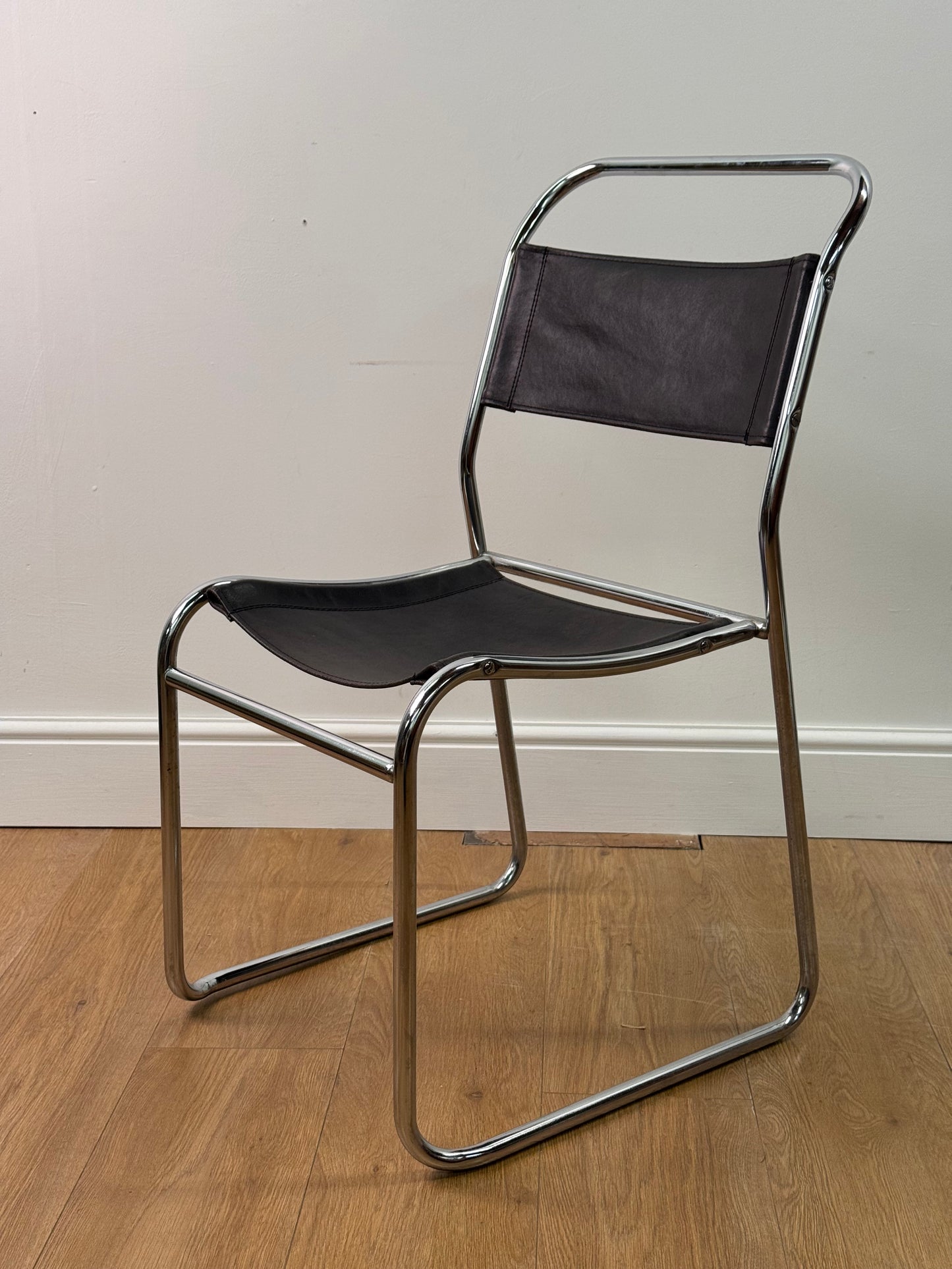 Chrome & leather tubular steel chair by Cox & co 1930s
