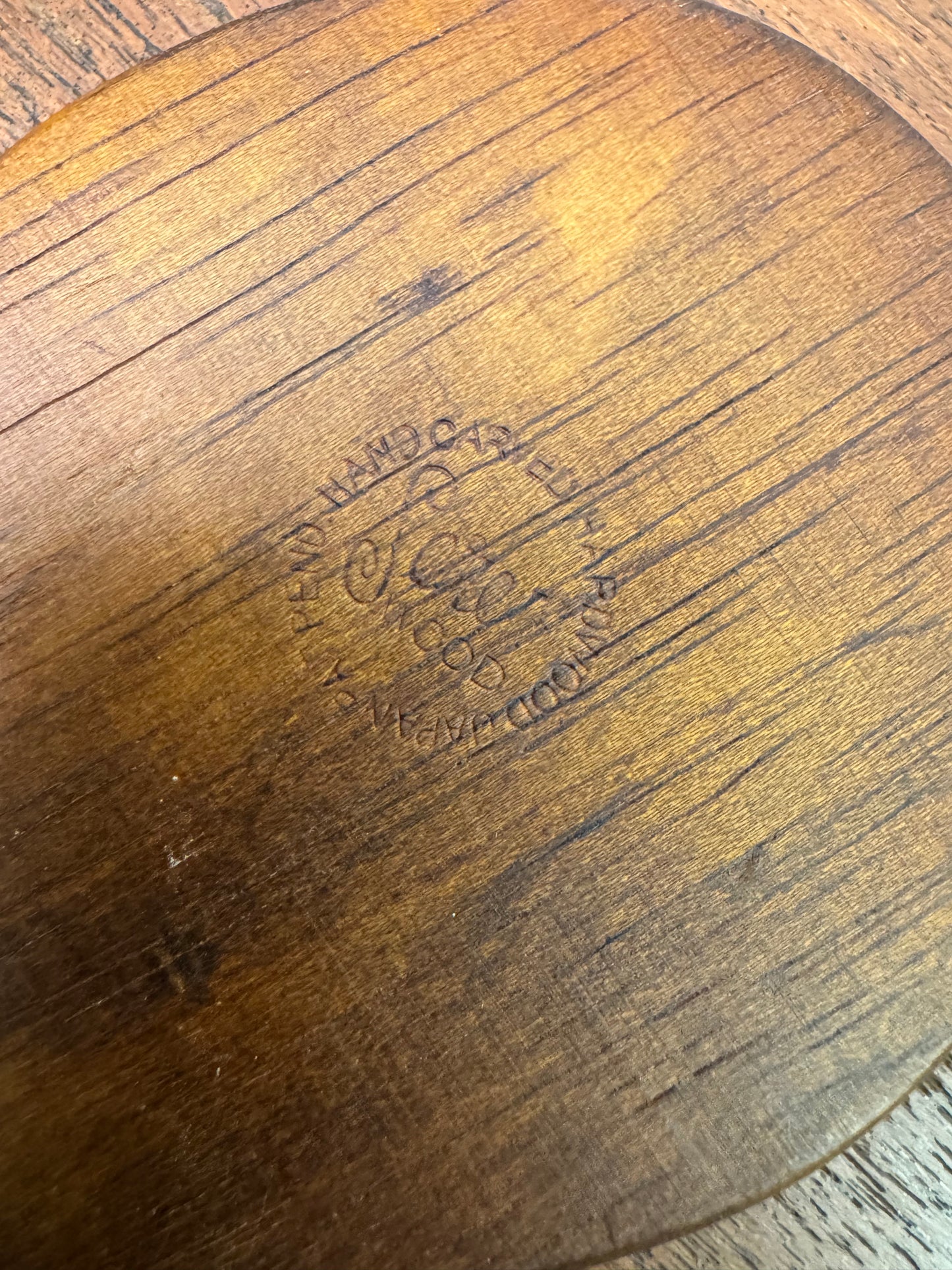 Set of teak 1960s coasters made in Japan